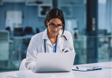 Healthcare worker in hospital