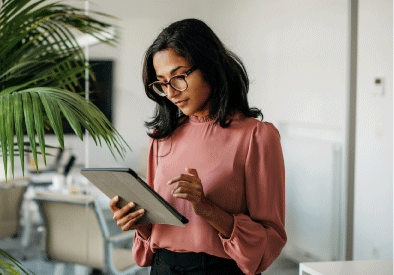 Office worker at computer
